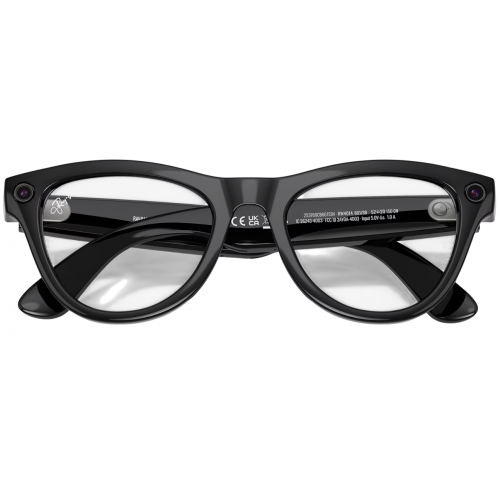 Умные очки Ray-Ban Meta* Skyler Gen 2 Shiny Black, Прозрачные линзы для компьютера Clear Blue-Violet (RW4014)